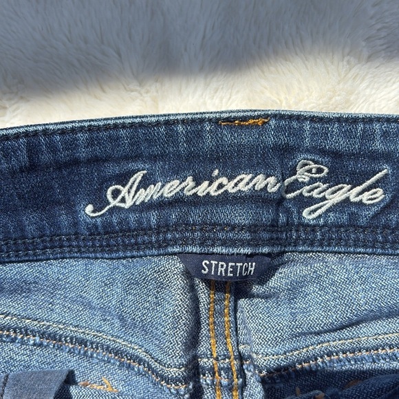 American Eagle Bootcut Stretch Jeans | Size 10 | Distressed Mid Rise Denim - Picture 5 of 11